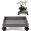 MINKUROW Support De Pot De Fleur À Roulette, Porte Plante A Roulettes, Soucoupe Pour Plantes En Abs, Pour Déplacer Les Jardinières En Pot, Plantes À Fleurs De Pont, Capacité De Charge 50kg(Carré) -Promos Jardin Noble Magasin 87950770 1