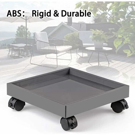 MINKUROW Support De Pot De Fleur À Roulette, Porte Plante A Roulettes, Soucoupe Pour Plantes En Abs, Pour Déplacer Les Jardinières En Pot, Plantes À Fleurs De Pont, Capacité De Charge 50kg(Carré) 5 MINKUROW Support De Pot De Fleur À Roulette, Porte Plante A Roulettes, Soucoupe Pour Plantes En Abs, Pour Déplacer Les Jardinières En Pot, Plantes À Fleurs De Pont, Capacité De Charge 50kg(Carré) – Image 3