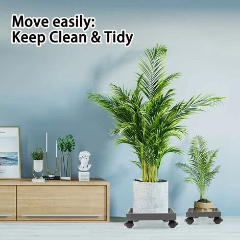 MINKUROW Support De Pot De Fleur À Roulette, Porte Plante A Roulettes, Soucoupe Pour Plantes En Abs, Pour Déplacer Les Jardinières En Pot, Plantes À Fleurs De Pont, Capacité De Charge 50kg(Carré) 7 MINKUROW Support De Pot De Fleur À Roulette, Porte Plante A Roulettes, Soucoupe Pour Plantes En Abs, Pour Déplacer Les Jardinières En Pot, Plantes À Fleurs De Pont, Capacité De Charge 50kg(Carré) – Image 5