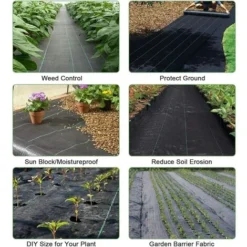 Toile De Paillage Couverture De Sol 4m X 25m, Contre Mauvaises Herbes De Jardin, Bâche Perméable Protection UV Haute Densité -Promos Jardin Noble Magasin 88301593 4
