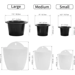 AIDUCHO Jardinières Suspendues à Arrosage Automatique Lot De 7 Deco Mural Pot De Fleur Interieur, Exterieur Decoration Murale Fenêtre Blanc Plastique, Grande, 18 Cm 10 AIDUCHO Jardinières Suspendues à Arrosage Automatique Lot De 7 Deco Mural Pot De Fleur Interieur, Exterieur Decoration Murale Fenêtre Blanc Plastique, Grande, 18 Cm -Promos Jardin Noble Magasin 88570494 4