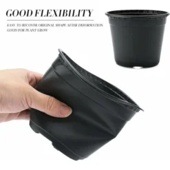 Lot De 50 Pots De Fleurs En Plastique Noir De 15 Cm Pour Plantes Succulentes, Légumes Et Boutures -Promos Jardin Noble Magasin 88865448 3