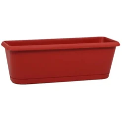 Jardinière Chorus 50cm + Plateau - 9,45 Litres - Rouge Rubis - EDA Plastiques