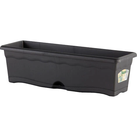 Jardinière Avec Plaque Intégrée Couleur Anthracite 60x20cm 3 Jardinière Avec Plaque Intégrée Couleur Anthracite 60x20cm