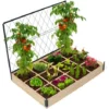Carré Potager Avec Treillis 12 Compartiments 115 X 80 CM En Bois 2 Carré Potager Avec Treillis 12 Compartiments 115 X 80 CM En Bois -Promos Jardin Noble Magasin 89262706 1