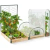 Kit Complet 3 Bacs Modulables Carrés Potager Et Serre à Tomates + Treillis + Housse -Promos Jardin Noble Magasin 89262713 1