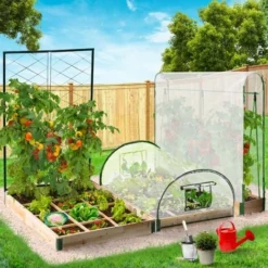 Kit Complet 3 Bacs Modulables Carrés Potager Et Serre à Tomates + Treillis + Housse 8 Kit Complet 3 Bacs Modulables Carrés Potager Et Serre à Tomates + Treillis + Housse -Promos Jardin Noble Magasin 89262713 2