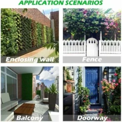 Lot De 2 Sacs De Jardinière à Suspendre, 7 Poches Pour Jardinière Murale Verticale, Sacs De Plantation Suspendus Pour Intérieur, Extérieur, Jardinage, Pot De Fleur Vert Vertical (noir), -Promos Jardin Noble Magasin 89329511 5