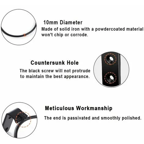 3 Pcs Support Pot De Fleur Anneau En Métal Supports Muraux Pour Pot De Fleurs Avec Vis Pour Jardins Couloirs Terrasses - S 4 3 Pcs Support Pot De Fleur Anneau En Métal Supports Muraux Pour Pot De Fleurs Avec Vis Pour Jardins Couloirs Terrasses - S – Image 2