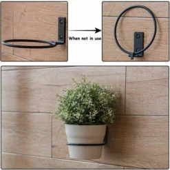 3 Pcs Support Pot De Fleur Anneau En Métal Supports Muraux Pour Pot De Fleurs Avec Vis Pour Jardins Couloirs Terrasses - S 10 3 Pcs Support Pot De Fleur Anneau En Métal Supports Muraux Pour Pot De Fleurs Avec Vis Pour Jardins Couloirs Terrasses - S -Promos Jardin Noble Magasin 89384190 4