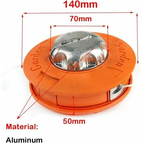 Tête De Débroussailleuse Universelle En Alliage M10 X 1,25 - Tige Droite - Pour Débroussailleuse - Résistante,Superma,orange 4 Tête De Débroussailleuse Universelle En Alliage M10 X 1,25 - Tige Droite - Pour Débroussailleuse - Résistante,Superma,orange – Image 2