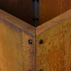 Carré Potager En Acier Rouillé 40x40x40 Cm -Promos Jardin Noble Magasin 89613746 4