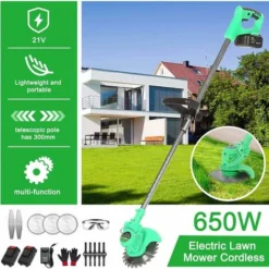 Débroussailleuse Sans Fil Avec Batterie 21 V Et Chargeur, Débroussailleuse électrique, Manche Télescopique, Sans Fil Léger Pour Couper La Pelouse, L'entretien De La Pelouse 8 Débroussailleuse Sans Fil Avec Batterie 21 V Et Chargeur, Débroussailleuse électrique, Manche Télescopique, Sans Fil Léger Pour Couper La Pelouse, L'entretien De La Pelouse -Promos Jardin Noble Magasin 89650073 2
