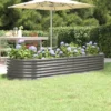 Jardinière De Jardin Acier Enduit De Poudre 224x80x36 Cm Gris -Promos Jardin Noble Magasin 89826412 1