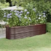 Jardinière De Jardin Acier Enduit De Poudre 296x80x68 Cm Marron 2 Jardinière De Jardin Acier Enduit De Poudre 296x80x68 Cm Marron -Promos Jardin Noble Magasin 89827379 1