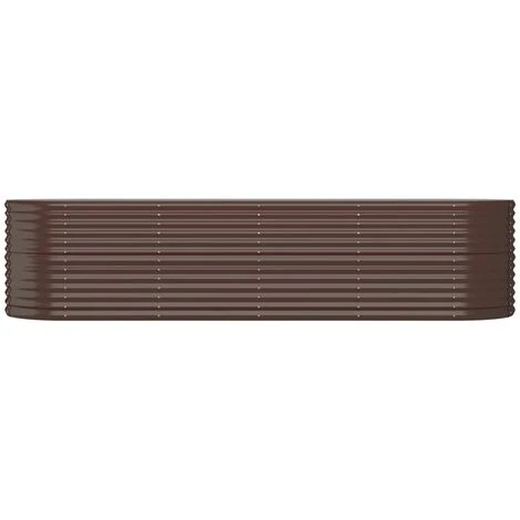 Jardinière De Jardin Acier Enduit De Poudre 296x80x68 Cm Marron 5 Jardinière De Jardin Acier Enduit De Poudre 296x80x68 Cm Marron – Image 3