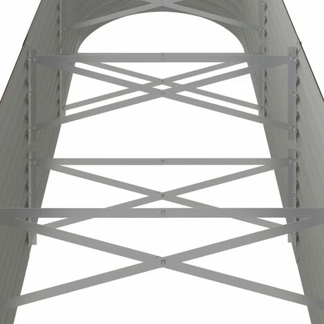 Jardinière De Jardin Acier Enduit De Poudre 296x80x68 Cm Marron 7 Jardinière De Jardin Acier Enduit De Poudre 296x80x68 Cm Marron – Image 5