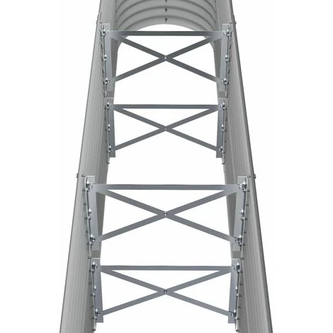 Jardinière De Jardin Acier Enduit De Poudre 152x40x68 Cm Gris 7 Jardinière De Jardin Acier Enduit De Poudre 152x40x68 Cm Gris – Image 5