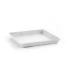 ECOPOTS Soucoupe Square 30 Blanc Pur - 28 X 28 X H. 3 Cm