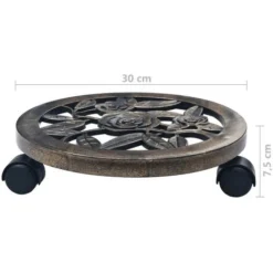 UNIQUEChariots Pour Plantes 6 Pcs Bronze 30 Cm Plastique3,62 Kg,Magnifique & Montage Facile67220 -Promos Jardin Noble Magasin 90130796 5