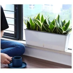 Super Grand Planteur De Fleurs En Plastique Forme Rectangulaire Pots Absorbant L'eau Style Nordique Intérieur Pot De Fleur à Arrosage Automatique 01en Tant Que Pic 10 Super Grand Planteur De Fleurs En Plastique Forme Rectangulaire Pots Absorbant L'eau Style Nordique Intérieur Pot De Fleur à Arrosage Automatique 01en Tant Que Pic -Promos Jardin Noble Magasin 90290050 4