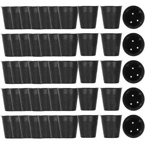 500pcs Pot De Pépinière En Plastique Contenant De Propagation De Plantes (8cmx8cm) 3 500pcs Pot De Pépinière En Plastique Contenant De Propagation De Plantes (8cmx8cm)