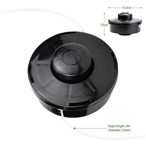 Lot De 2 Tête De Débroussailleuse Universelle Nylon Bobine De Rechange De Tondeuse Débroussailleuse Tête De Coupe M10 X 1,25 Pour Débroussailleuse Thermique à Essence 4 Lot De 2 Tête De Débroussailleuse Universelle Nylon Bobine De Rechange De Tondeuse Débroussailleuse Tête De Coupe M10 X 1,25 Pour Débroussailleuse Thermique à Essence – Image 2