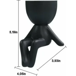 Vase D'extérieur Résine Humanoïde Pot De Fleurs Fleurs Séchées Décoration De Jardin Vase Vintage Sculpture De Visage Pot De Fleurs Bureau Décoration D'intérieur Cadeau Fleurs Vase Créatif (E) -Promos Jardin Noble Magasin 90583366 3