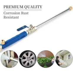 Pulvérisateur De Jardin Haute Pression De 46,5 Cm, Pistolet à Eau Haute Pression Pour Voiture, Lance De Pulvérisation Pour Tuyau D'arrosage, Nettoyeur Haute Pression, Pistolet à Eau Haute Pression -Promos Jardin Noble Magasin 90621151 3