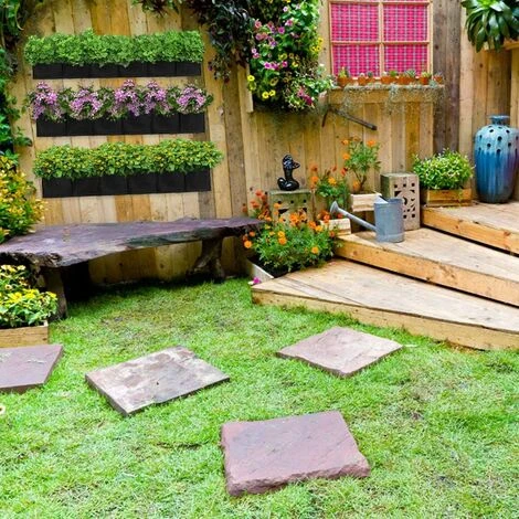 6 Poches Mur Vegetal Exterieur Sac De Plantation Sac à Plantes Mural Verticale Jardiniere Suspendue Pour Interieur Balcon Jardin Décoration 4 6 Poches Mur Vegetal Exterieur Sac De Plantation Sac à Plantes Mural Verticale Jardiniere Suspendue Pour Interieur Balcon Jardin Décoration – Image 2