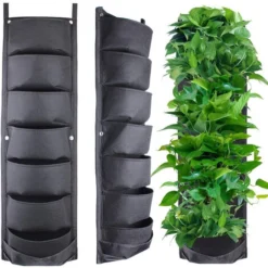 Sacs De Plantes Suspendus Jardin Vertical 7 Poches Sac De Plantes Mural Vertical Intérieur Extérieur Mur De Jardin Vertical Pour Cour Jardin Balcon Décoration De La Maison,10030cm -Promos Jardin Noble Magasin 90766293 5