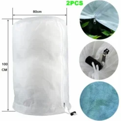 Housses De Protection Pour Plantes, Couverture D'hiver En Polaire 80 G/m² Pour Protéger Toutes Vos Grandes Plantes En Pot Résistantes Au Gel, Beige, Lot De 2 (80 X 100 Cm) -Promos Jardin Noble Magasin 91016986 2