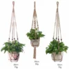Corde De Plante En Macramé Support De Pot Suspendu Porte-plante Crochet De Suspension Pour Plantes D'intérieur Décoration De Jardin Extérieur Avec, 3 Pièces(1) -Promos Jardin Noble Magasin 91021222 1