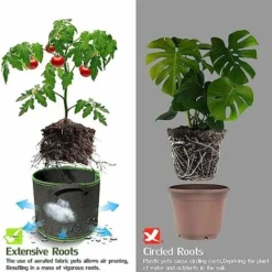 Sacs De Culture, Sacs à Plantes De Jardin 5 5 Gallons / 20L Respirant Non Tissé Avec Poignées -Promos Jardin Noble Magasin 91100985 3