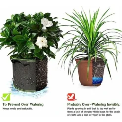 Sacs De Culture, Sacs à Plantes De Jardin 5 5 Gallons / 20L Respirant Non Tissé Avec Poignées -Promos Jardin Noble Magasin 91100985 5