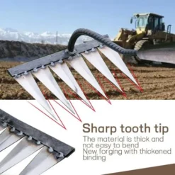 Râteau De Jardin Râteau De Jardin En Métal Râteau En Acier Au Carbone Trempé Pour Désherber Biner Creuser Et Ameublir Le Sol (7 Dents) -Promos Jardin Noble Magasin 91119983 4