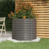 JOLI® Mode Jardinière De Jardin Acier Enduit De Poudre 80x80x68 Cm Gris - Jardinière Extérieur - BAC A FLEUR TOP95141 -Promos Jardin Noble Magasin 92527939 1