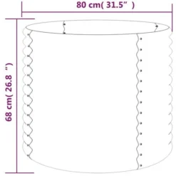 JOLI® Mode Jardinière De Jardin Acier Enduit De Poudre 80x80x68 Cm Gris - Jardinière Extérieur - BAC A FLEUR TOP95141 9 JOLI® Mode Jardinière De Jardin Acier Enduit De Poudre 80x80x68 Cm Gris - Jardinière Extérieur - BAC A FLEUR TOP95141 -Promos Jardin Noble Magasin 92527939 4