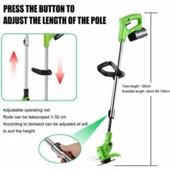 Débroussailleuse à Batterie 21 V Tondeuse électrique Sans Fil 3 En 1 Multifonction Avec Lames Et 2 Batteries Pour Jardin, Pelouse Anglaise, Sol Agricole (vert) 10 Débroussailleuse à Batterie 21 V Tondeuse électrique Sans Fil 3 En 1 Multifonction Avec Lames Et 2 Batteries Pour Jardin, Pelouse Anglaise, Sol Agricole (vert) -Promos Jardin Noble Magasin 92598490 4