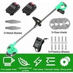 Débroussailleuse à Batterie 21 V Tondeuse électrique Sans Fil 3 En 1 Multifonction Avec Lames Et 2 Batteries Pour Jardin, Pelouse Anglaise, Sol Agricole (rouge) 10 Débroussailleuse à Batterie 21 V Tondeuse électrique Sans Fil 3 En 1 Multifonction Avec Lames Et 2 Batteries Pour Jardin, Pelouse Anglaise, Sol Agricole (rouge) -Promos Jardin Noble Magasin 92598588 4