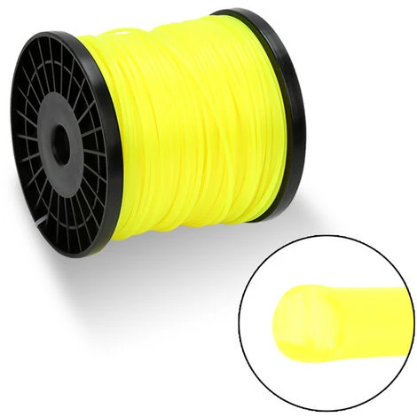 Randaco Fil De Coupe 100M Fil De Tonte Pour Débroussailleuse Nylon Jaune Rond 2.4mm 3 Randaco Fil De Coupe 100M Fil De Tonte Pour Débroussailleuse Nylon Jaune Rond 2.4mm