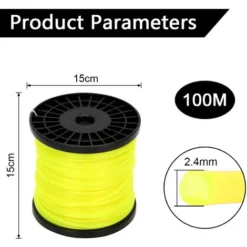Randaco Fil De Coupe 100M Fil De Tonte Pour Débroussailleuse Nylon Jaune Rond 2.4mm 11 Randaco Fil De Coupe 100M Fil De Tonte Pour Débroussailleuse Nylon Jaune Rond 2.4mm -Promos Jardin Noble Magasin 92684654 5