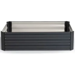 Lot De 2 Carrés Potager En Métal Châssis Rectangulaire 160x115 CM Gris Anthracite -Promos Jardin Noble Magasin 92751586 5