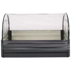 Carré Potager En Métal Avec Housse Châssis Rectangulaire 115x80 CM Gris Anthracite -Promos Jardin Noble Magasin 92751595 5