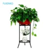 None Porte-plantes Tabouret Porte-fleurs Coleur De Noir 25x25x50cm -Promos Jardin Noble Magasin 92985873 1
