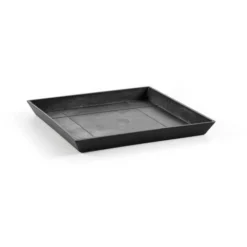 ECOPOTS Soucoupe Square 50 Gris Foncé - 43 X 43 X H. 3,5 Cm