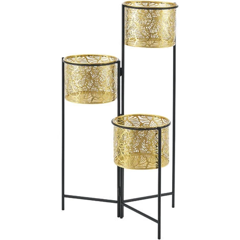 Nova Ensemble De Titulaires De 3 Ans Avec Design élégant Avec Des Pots De Colonne En Or Et Un Cadre Noir 7 Nova Ensemble De Titulaires De 3 Ans Avec Design élégant Avec Des Pots De Colonne En Or Et Un Cadre Noir – Image 5