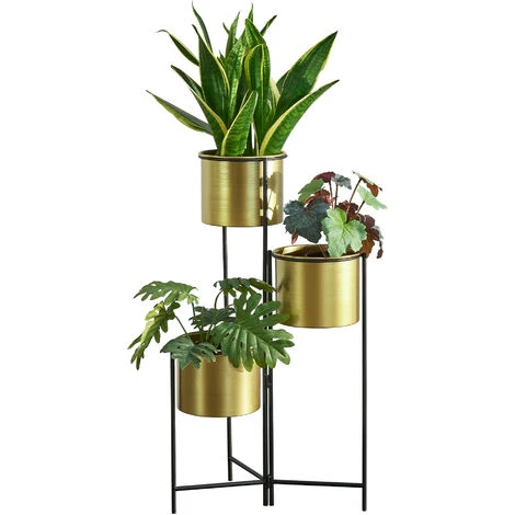 Nova Réglez 3 Porte-fleurs Idéal Pour Chaque Espace De La Maison Vases Colorées En Or Et Cadre Noir 4 Nova Réglez 3 Porte-fleurs Idéal Pour Chaque Espace De La Maison Vases Colorées En Or Et Cadre Noir – Image 2