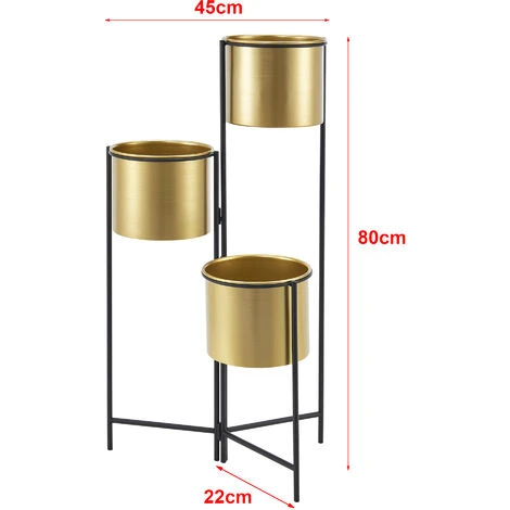 Nova Réglez 3 Porte-fleurs Idéal Pour Chaque Espace De La Maison Vases Colorées En Or Et Cadre Noir 5 Nova Réglez 3 Porte-fleurs Idéal Pour Chaque Espace De La Maison Vases Colorées En Or Et Cadre Noir – Image 3