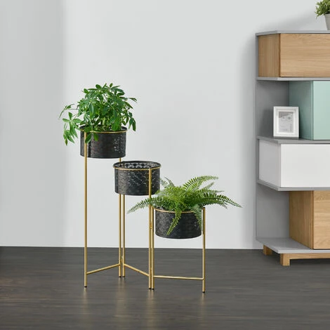 Nova Ensemble De 3 Porteurs Intérieurs Noirs Et Structure Pliante En Or Pliante 3 Nova Ensemble De 3 Porteurs Intérieurs Noirs Et Structure Pliante En Or Pliante